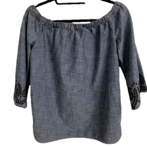 Calvin Klein chambray off shoulder size Small